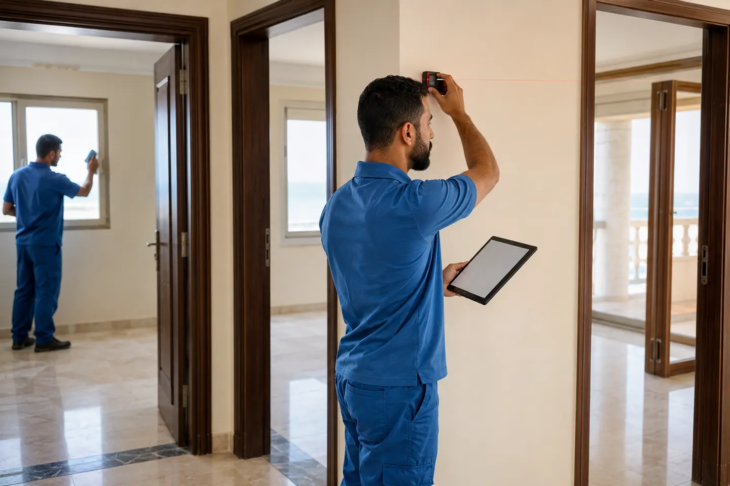 مشرف ترتيب نظيف يحصر مساحة منزل في الإسكندرية